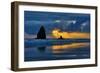 USA, Oregon, Cannon Beach. Sunset on Needles Seastack-Jean Carter-Framed Photographic Print