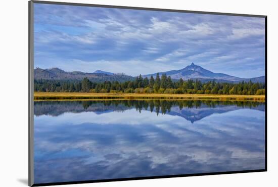 USA, Oregon. Clouds Reflect in Small Lake at Black Butte Ranch-Jean Carter-Mounted Photographic Print