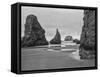 USA, Oregon, Coast Bandon Beach Monoliths-John Ford-Framed Stretched Canvas