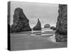 USA, Oregon, Coast Bandon Beach Monoliths-John Ford-Stretched Canvas