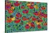 USA, Oregon, Coos Bay. Abstract of Helenium flowers in garden.-Jaynes Gallery-Stretched Canvas