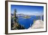 USA, Oregon, Crater Lake National Park, Crater Lake and Wizard Island-Rob Tilley-Framed Photographic Print