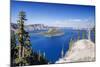 USA, Oregon, Crater Lake National Park, Crater Lake and Wizard Island-Rob Tilley-Mounted Photographic Print