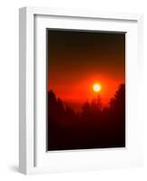 USA, Oregon, Crater Lake NP. Sunset over forest.-Jaynes Gallery-Framed Photographic Print