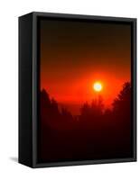 USA, Oregon, Crater Lake NP. Sunset over forest.-Jaynes Gallery-Framed Stretched Canvas