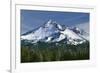 USA, Oregon, Deschutes National Forest. Autumn snow on Broken Top.-John Barger-Framed Photographic Print