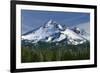 USA, Oregon, Deschutes National Forest. Autumn snow on Broken Top.-John Barger-Framed Photographic Print