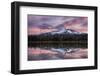 USA, Oregon. Deschutes National Forest, Broken Top, pink sunrise at Sparks Lake.-Mark Williford-Framed Photographic Print