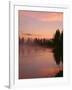 USA, Oregon, Deschutes National Forest. Fog hovers above the Deschutes River at sunrise.-John Barger-Framed Photographic Print