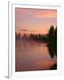 USA, Oregon, Deschutes National Forest. Fog hovers above the Deschutes River at sunrise.-John Barger-Framed Photographic Print