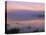 USA, Oregon. Deschutes National Forest, pastel sky at dawn and fog over Crane Prairie Reservoir.-John Barger-Stretched Canvas