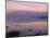 USA, Oregon. Deschutes National Forest, pastel sky at dawn and fog over Crane Prairie Reservoir.-John Barger-Mounted Photographic Print
