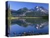 USA, Oregon, Deschutes National Forest. South Sister reflecting in Sparks Lake in early morning.-John Barger-Stretched Canvas