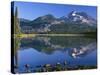 USA, Oregon, Deschutes National Forest. South Sister reflecting in Sparks Lake in early morning.-John Barger-Stretched Canvas