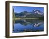 USA, Oregon, Deschutes National Forest. South Sister reflecting in Sparks Lake in early morning.-John Barger-Framed Premium Photographic Print