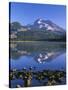 USA, Oregon. Deschutes National Forest, South Sister reflects in Sparks Lake in early morning.-John Barger-Stretched Canvas