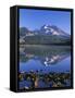 USA, Oregon. Deschutes National Forest, South Sister reflects in Sparks Lake in early morning.-John Barger-Framed Stretched Canvas