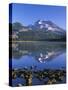 USA, Oregon. Deschutes National Forest, South Sister reflects in Sparks Lake in early morning.-John Barger-Stretched Canvas