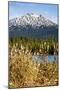 USA, Oregon. Deschutes River Basin, Lava Lake, cattails and Mt. Bachelor.-Alison Jones-Mounted Photographic Print