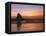 USA, Oregon. Ecola State Park, sunset over sea stack at Indian Beach.-John Barger-Framed Stretched Canvas