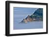 Usa, Oregon, Florence. Heceta Head Lighthouse, A Foggy Morning on the Pacific at the Lighthouse-Hollice Looney-Framed Photographic Print
