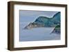 Usa, Oregon, Florence. Heceta Head Lighthouse, A Foggy Morning on the Pacific-Hollice Looney-Framed Photographic Print