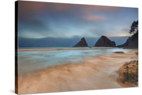 USA, Oregon, Florence. Sunrise on Heceta Beach.-Jaynes Gallery-Stretched Canvas