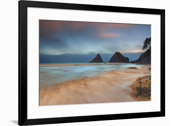 USA, Oregon, Florence. Sunrise on Heceta Beach.-Jaynes Gallery-Framed Premium Photographic Print