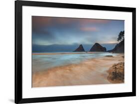 USA, Oregon, Florence. Sunrise on Heceta Beach.-Jaynes Gallery-Framed Premium Photographic Print