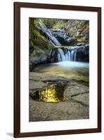 USA, Oregon, Florence. Waterfall in stream.-Jaynes Gallery-Framed Premium Photographic Print