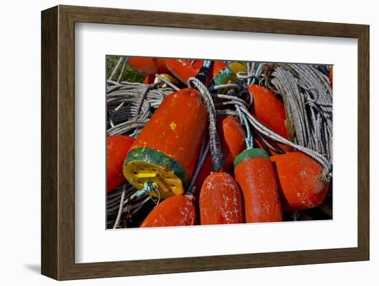 USA, Oregon, Garibaldi. Colorful Crab Pot Buoys-Jean Carter-Framed Photographic Print