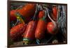 USA, Oregon, Garibaldi. Red and Green Crab Pot Buoys and Ropes-Jean Carter-Framed Photographic Print