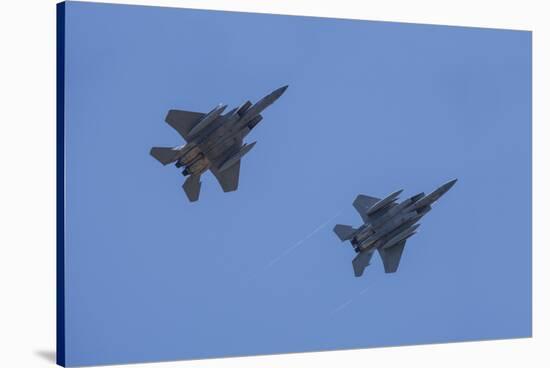 USA, Oregon, Hillsboro, F-15C Eagles.-Rick A Brown-Stretched Canvas