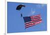 USA, Oregon, Hillsboro, Skydiver with is parachute deployed-Rick A Brown-Framed Photographic Print