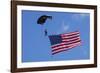 USA, Oregon, Hillsboro, Skydiver with is parachute deployed-Rick A Brown-Framed Photographic Print