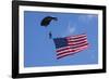 USA, Oregon, Hillsboro, Skydiver with is parachute deployed-Rick A Brown-Framed Photographic Print