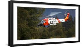 USA, Oregon, Hood River, Us Coast Guard Hh60 Jayhawk-Rick A. Brown-Framed Photographic Print