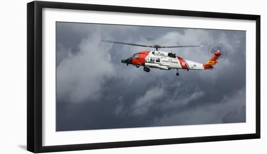 USA, Oregon, Hood River, Us Coast Guard Hh60 Jayhawk-Rick A. Brown-Framed Photographic Print