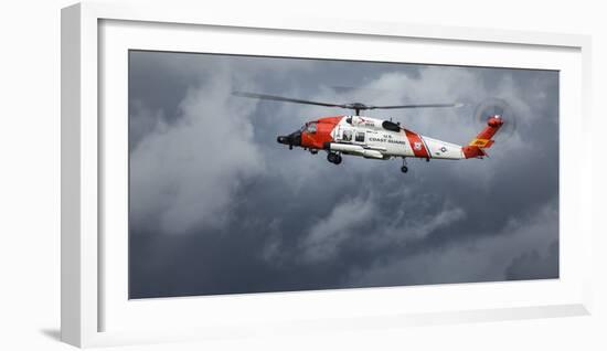 USA, Oregon, Hood River, Us Coast Guard Hh60 Jayhawk-Rick A. Brown-Framed Photographic Print