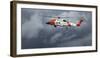 USA, Oregon, Hood River, Us Coast Guard Hh60 Jayhawk-Rick A. Brown-Framed Premium Photographic Print