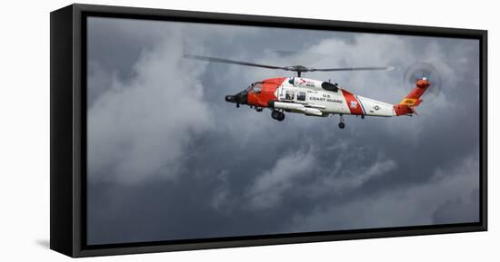 USA, Oregon, Hood River, Us Coast Guard Hh60 Jayhawk-Rick A. Brown-Framed Stretched Canvas