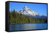 USA, Oregon, Mt. Hood National Forest, boaters enjoying Lost lake.-Rick A. Brown-Framed Stretched Canvas