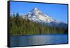 USA, Oregon, Mt. Hood National Forest, boaters enjoying Lost lake.-Rick A. Brown-Framed Stretched Canvas