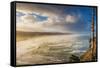 USA, Oregon, Newport. Ocean beach at sunrise.-Jaynes Gallery-Framed Stretched Canvas