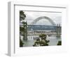 USA, Oregon, Newport. Yaquina Bay Bridge and landscape.-Jaynes Gallery-Framed Photographic Print