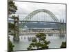 USA, Oregon, Newport. Yaquina Bay Bridge and landscape.-Jaynes Gallery-Mounted Photographic Print