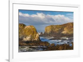 USA, Oregon. Ocean and coastal rocks.-Jaynes Gallery-Framed Photographic Print