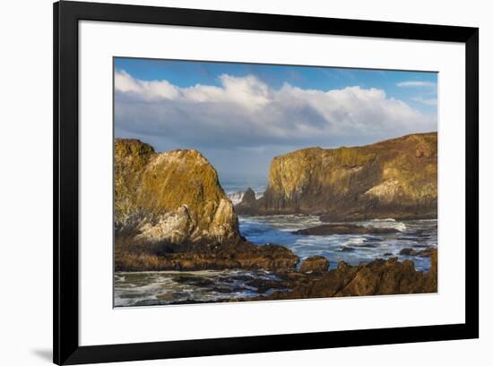 USA, Oregon. Ocean and coastal rocks.-Jaynes Gallery-Framed Photographic Print