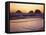 USA, Oregon, Oceanside Beach State Wayside. Sunset over Three Arch Rocks.-John Barger-Framed Stretched Canvas