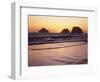 USA, Oregon, Oceanside Beach State Wayside. Sunset over Three Arch Rocks.-John Barger-Framed Photographic Print